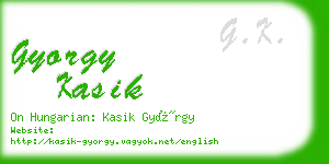 gyorgy kasik business card